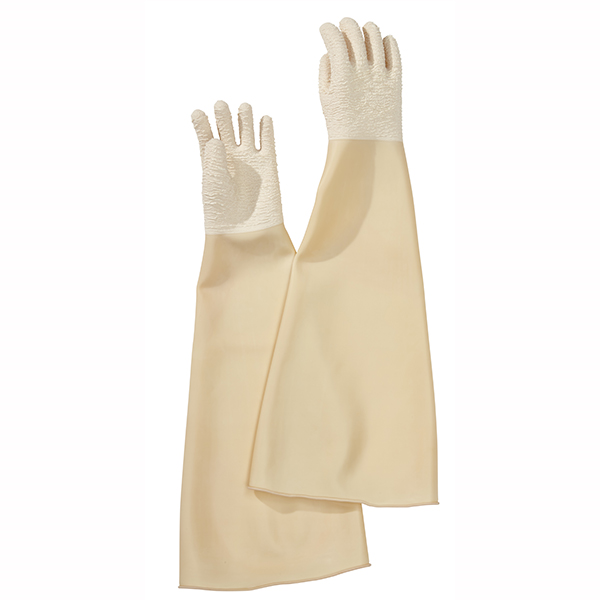 IBS protective gloves, latex (beige) for WD-100, incl. fastening tape