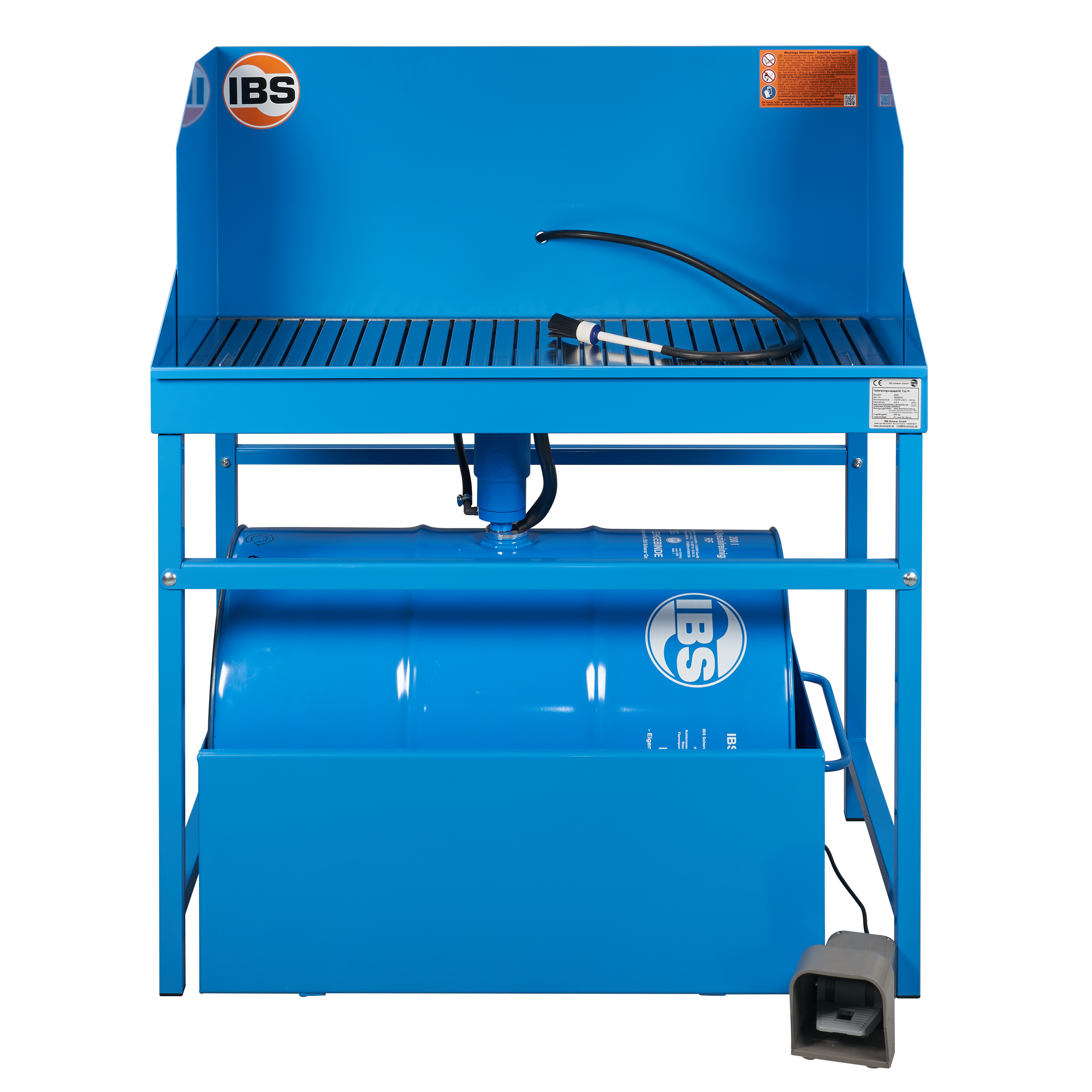 Splash guard for IBS parts cleaning device type M/M-500