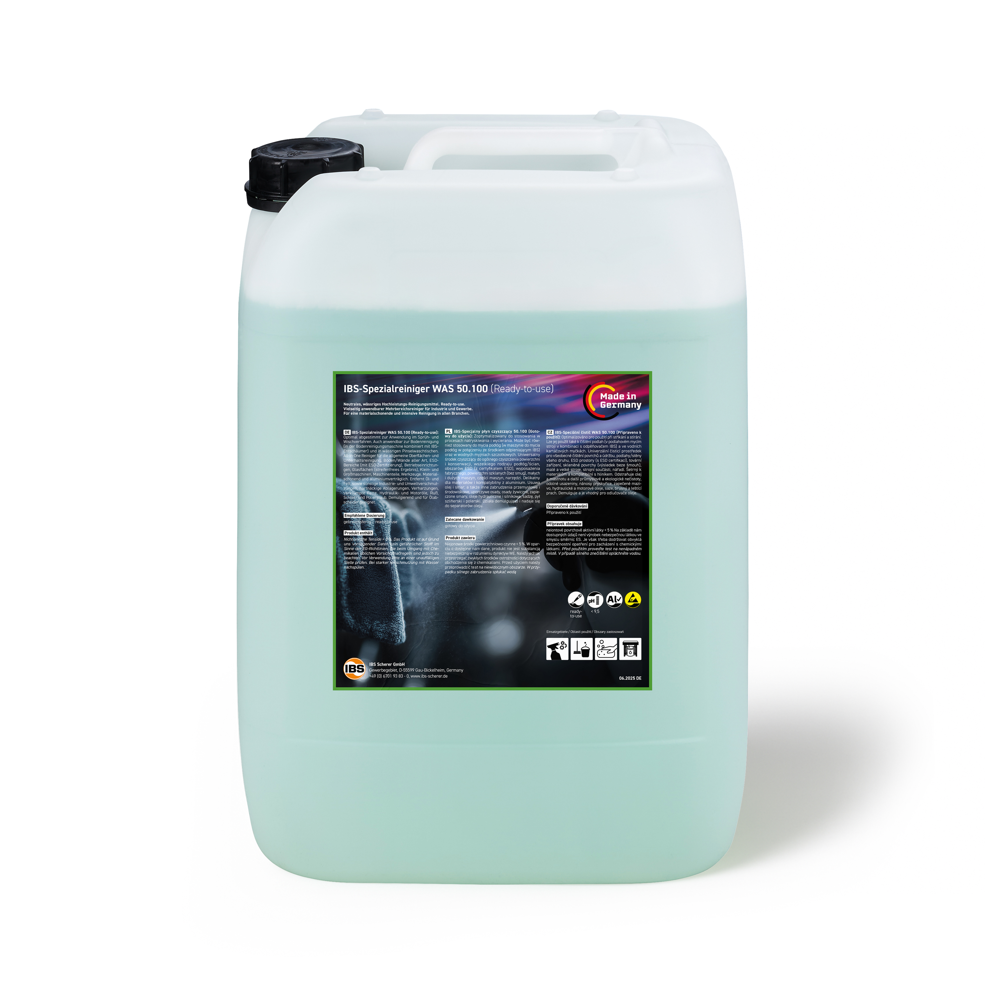 Limpiador especial IBS WAS 50.100, bidón de 20 l