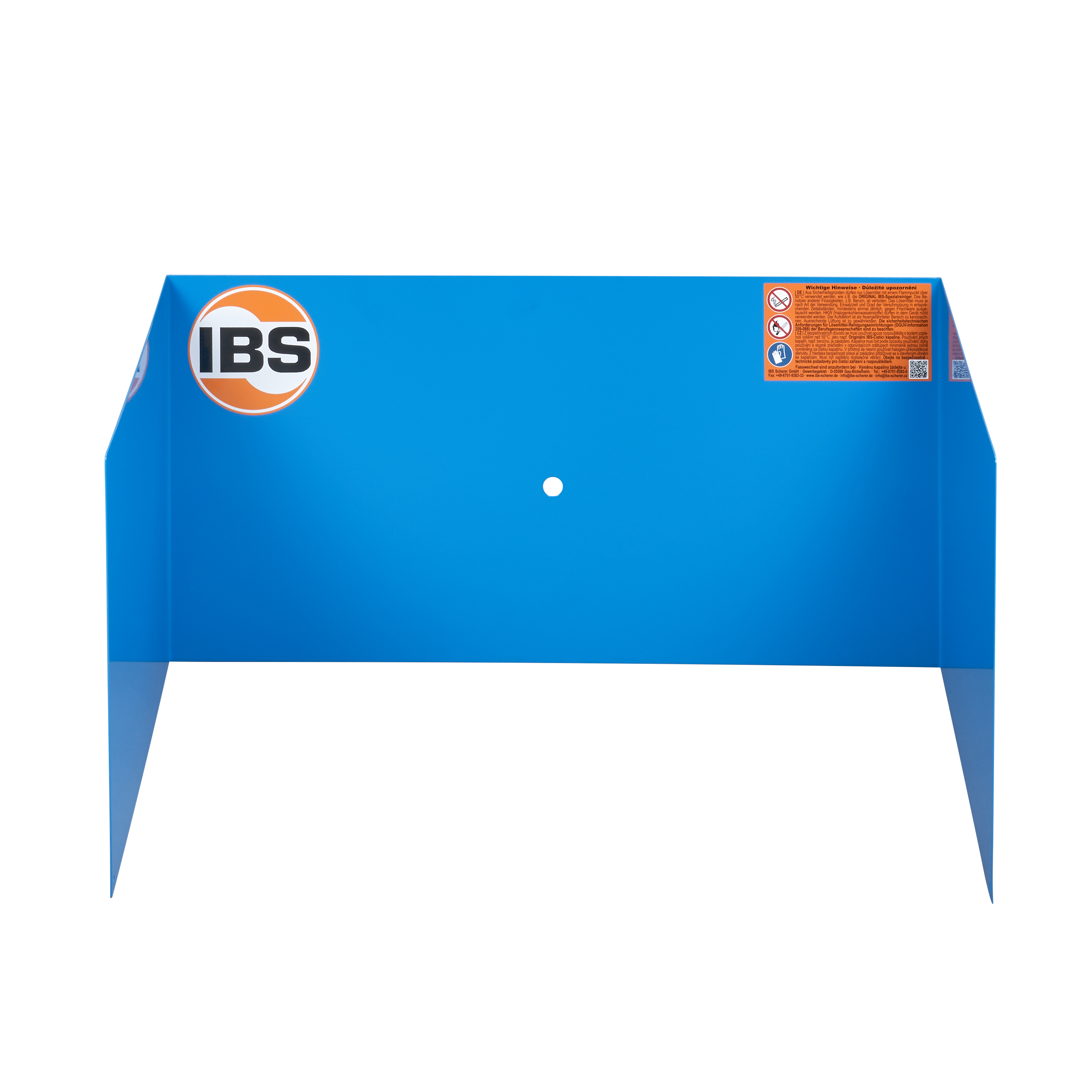 Splash guard for IBS parts cleaning device type F2