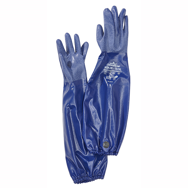 IBS protective gloves, NBR(blue) for WD-100, incl. fastening tape